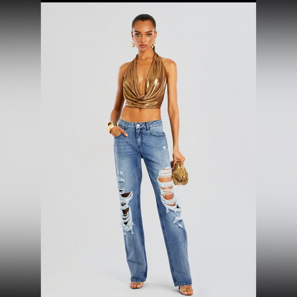 Retrofete size 26 low rise boyfriend jean